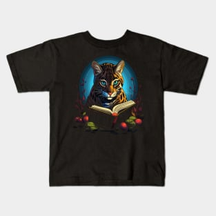 Ocelot Reads Book Kids T-Shirt